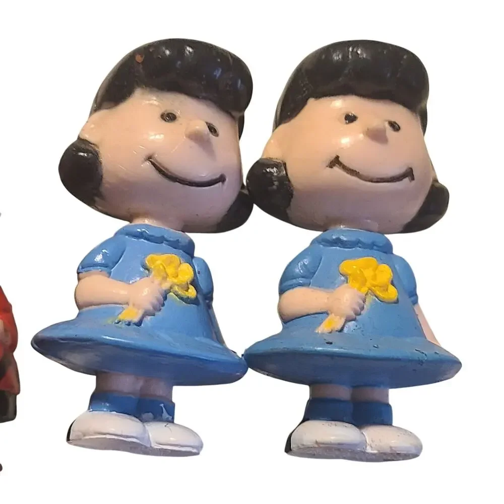 THREE VINTAGE PEANUTS CHARACTERS - LUCY - CHARLIE BROWN - SNOOPY